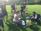 Cvičení v Borském parku - Věrka, Alča a děti - písmenka - červen 2016